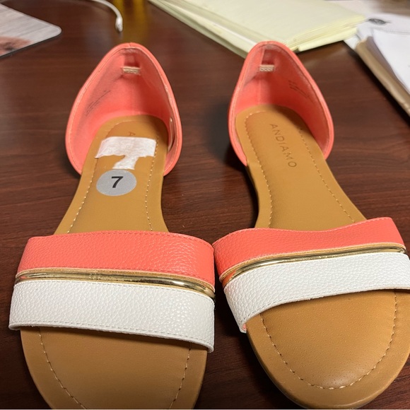 Andiamo Vibrant Coral Sandals - Picture 1 of 4